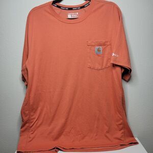 Carhartt Force Relaxed Fit Short-Sleeve Pocket T-Shirt (Orange, Extra Large) GUC